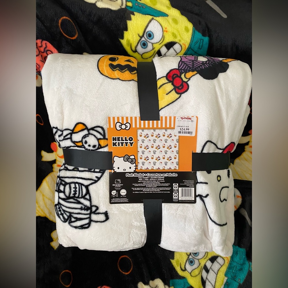 Hello kitty Halloween plush throw blanket
